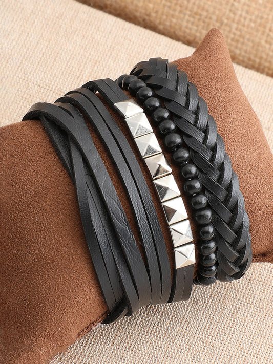 TRENDY CASUAL PU LEATHER DESIGNER BRACELET FOR WOMEN