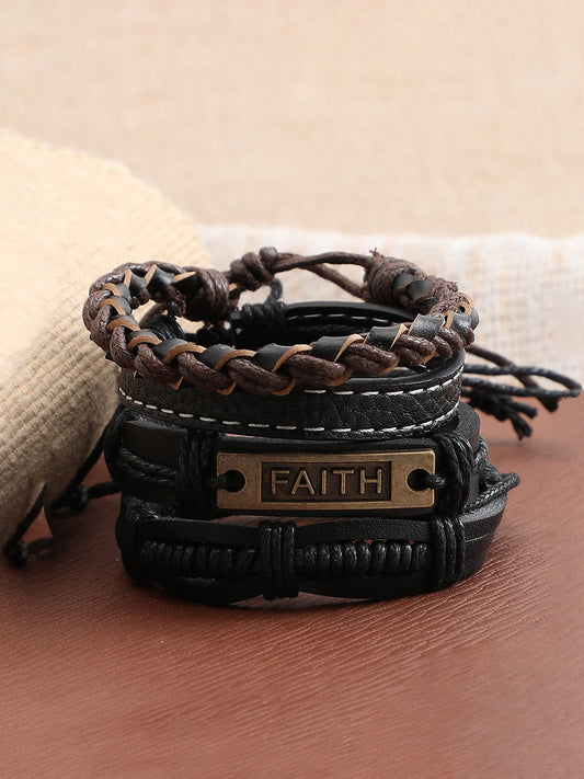 TRENDY CASUAL PU LEATHER DESIGNER BRACELET FOR WOMEN