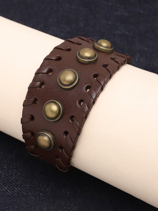 TRENDY CASUAL PU LEATHER DESIGNER BRACELET FOR WOMEN