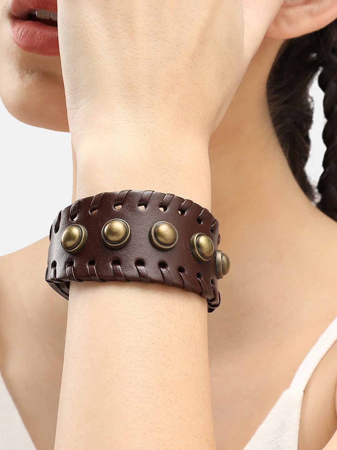 TRENDY CASUAL PU LEATHER DESIGNER BRACELET FOR WOMEN