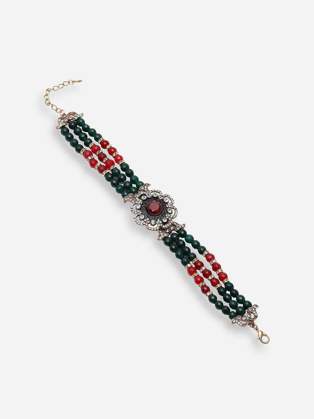 GOLD PLATED DESIGNER STONE BRACELET
