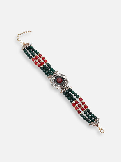 GOLD PLATED DESIGNER STONE BRACELET