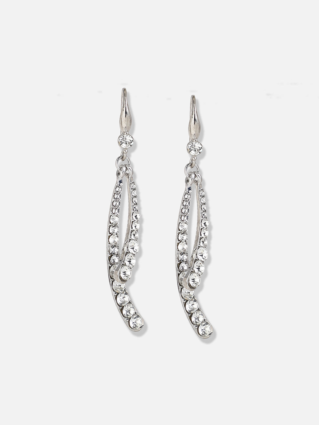 Silver Plated Designer Stone Party Drop Earring