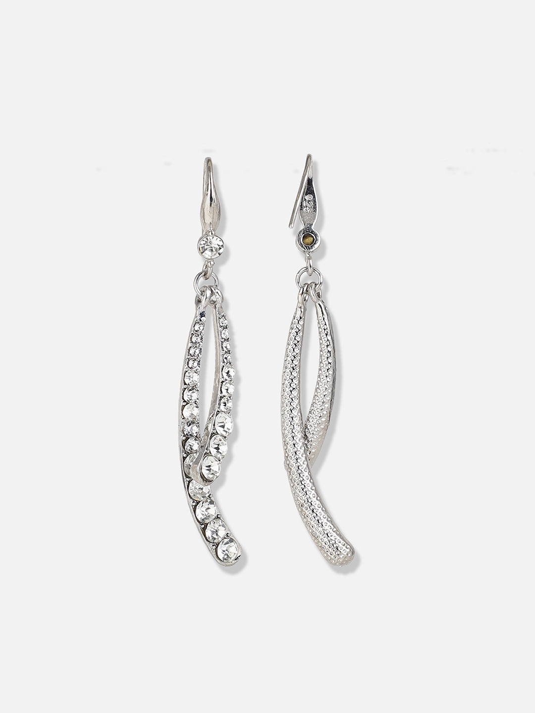 Silver Plated Designer Stone Party Drop Earring
