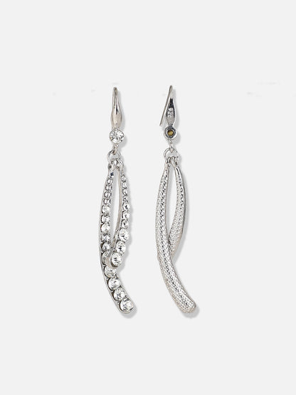 Silver Plated Designer Stone Party Drop Earring