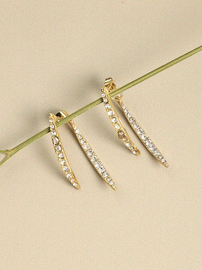 Gold Plated Designer Stone Casual Drop Earring