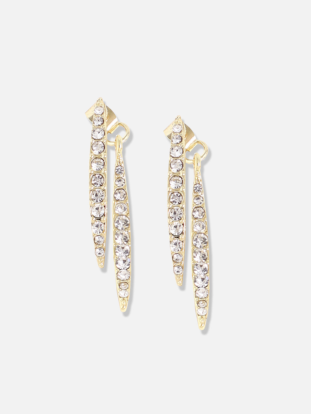 Gold Plated Designer Stone Casual Drop Earring
