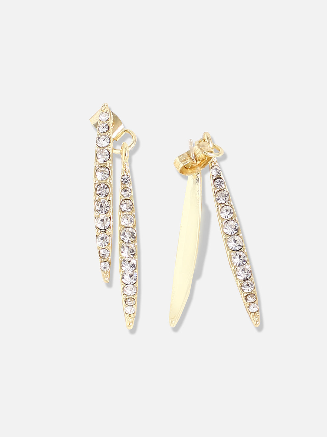 Gold Plated Designer Stone Casual Drop Earring