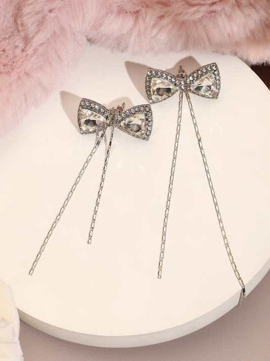 Silver Plated Designer Stone Casual Drop Earring