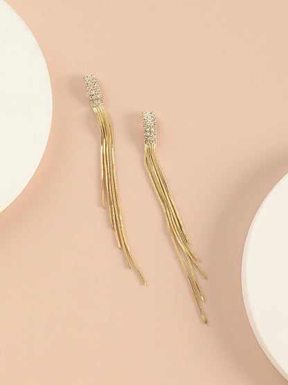 Gold Plated Designer Stone Party Drop Earring