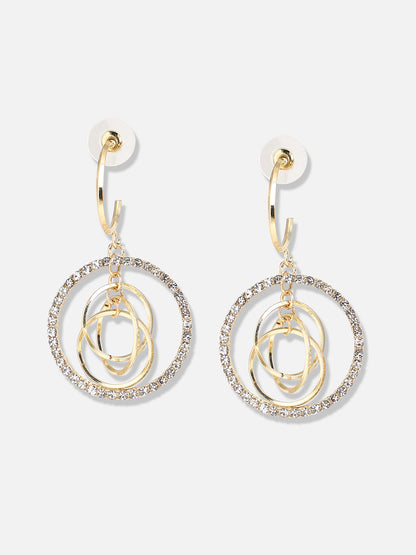 Gold Plated Designer Stone Party Drop Earring