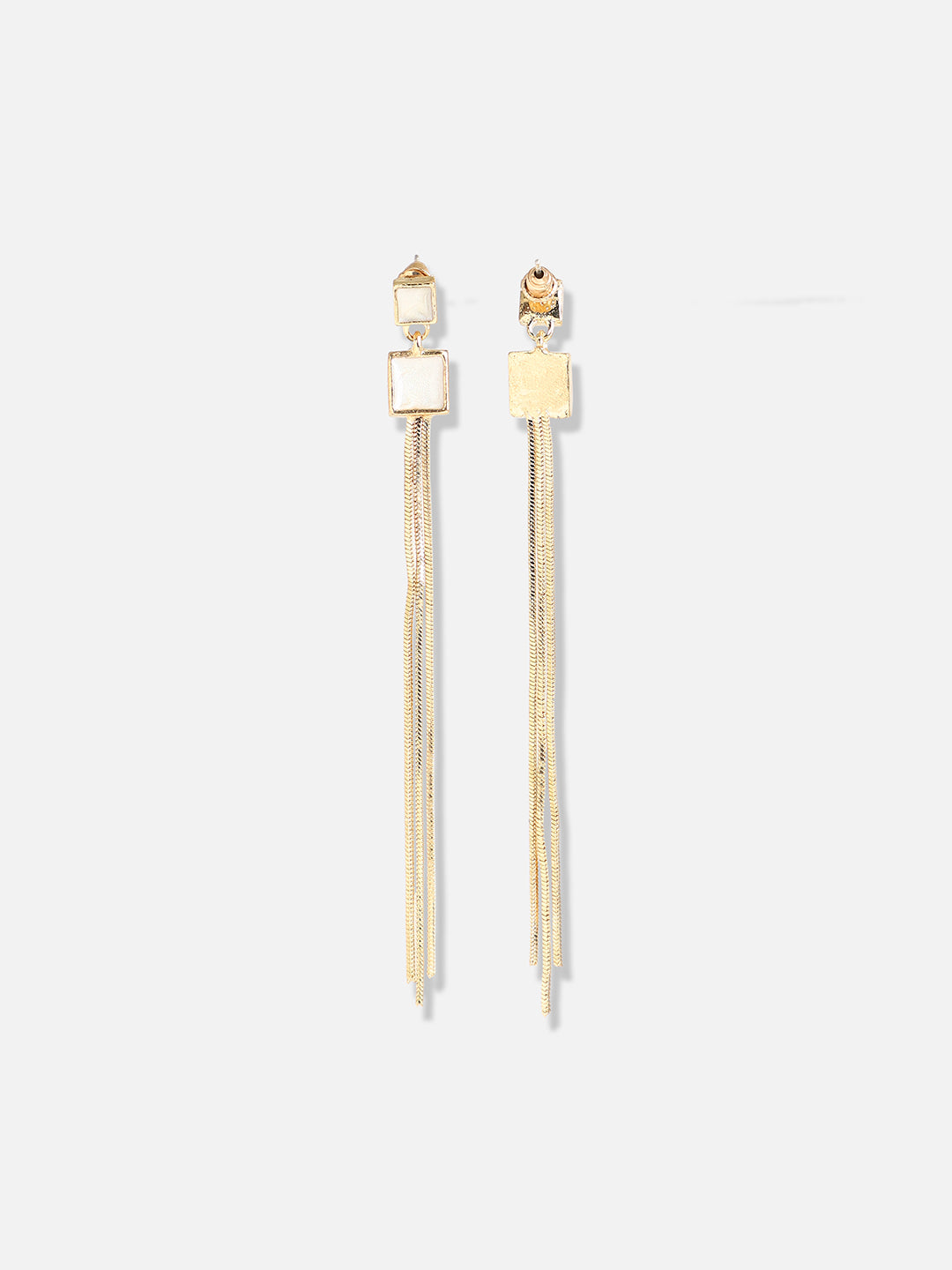 Gold Plated Designer Stone Casual Drop Earring