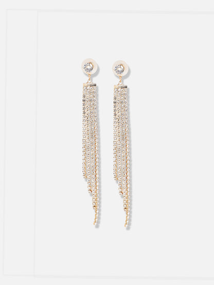 Gold Plated Designer Stone Party Drop Earring