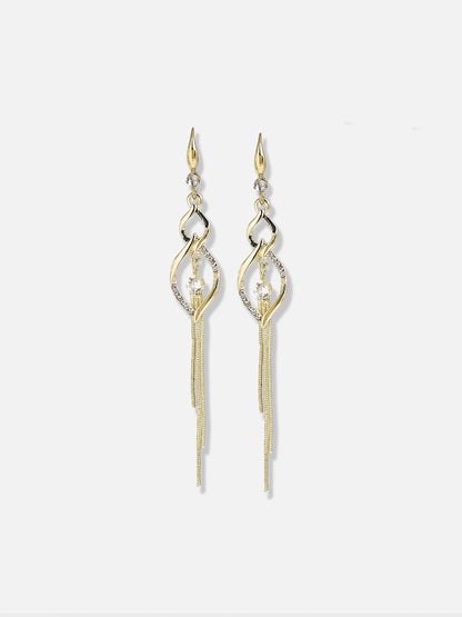 Silver Plated Designer Stone Party Drop Earring