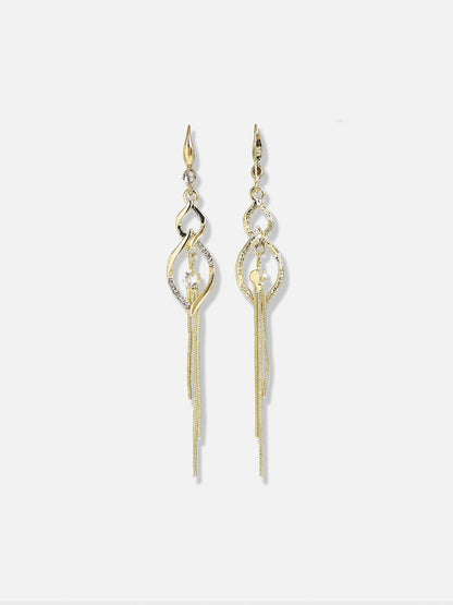 Silver Plated Designer Stone Party Drop Earring