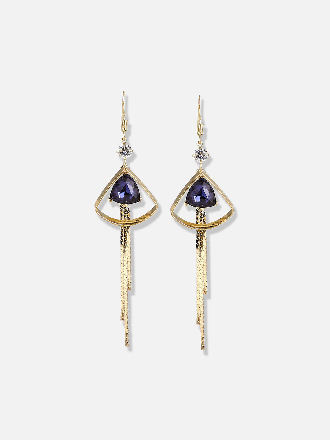 Gold Plated Designer Stone Party Drop Earring
