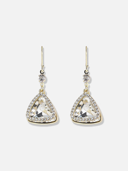 Gold Plated Designer Stone Party Drop Earring