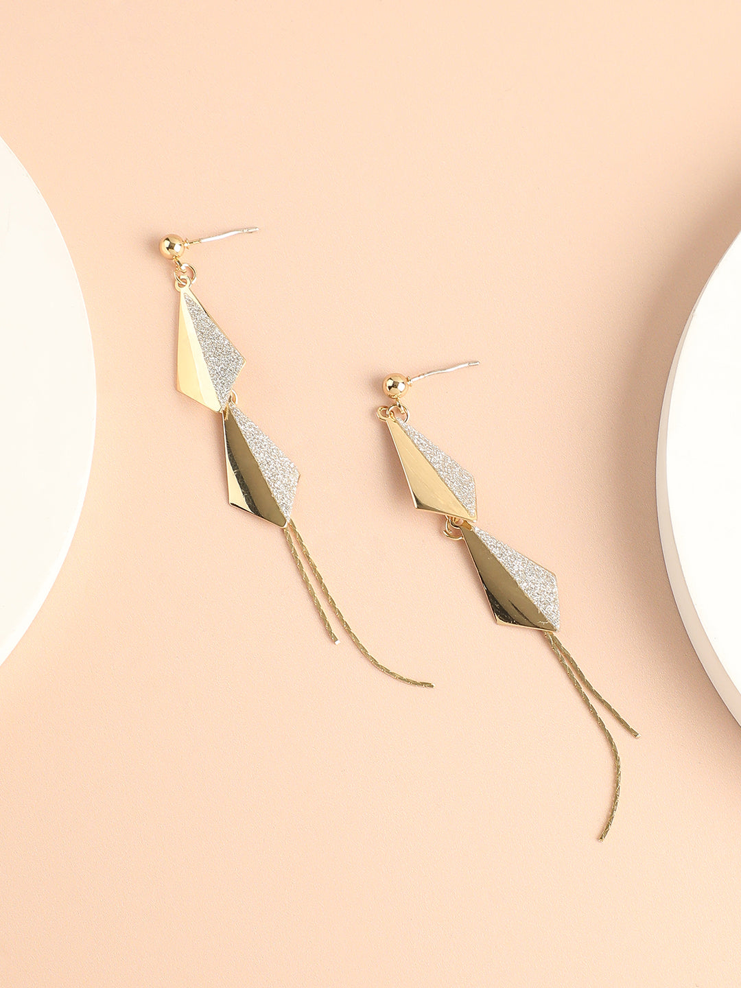 Silver Plated Designer Stone Party Drop Earring