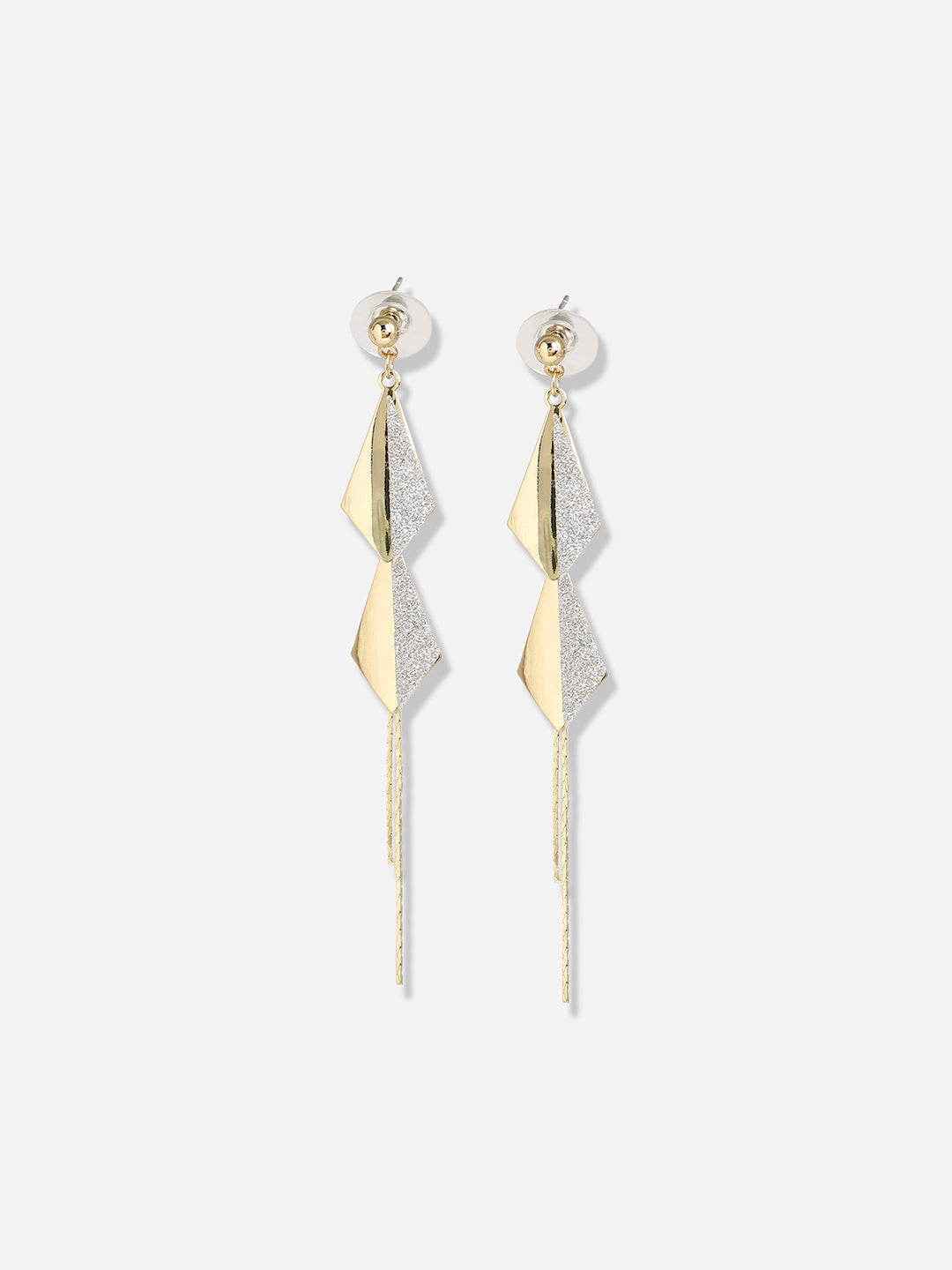 Silver Plated Designer Stone Party Drop Earring