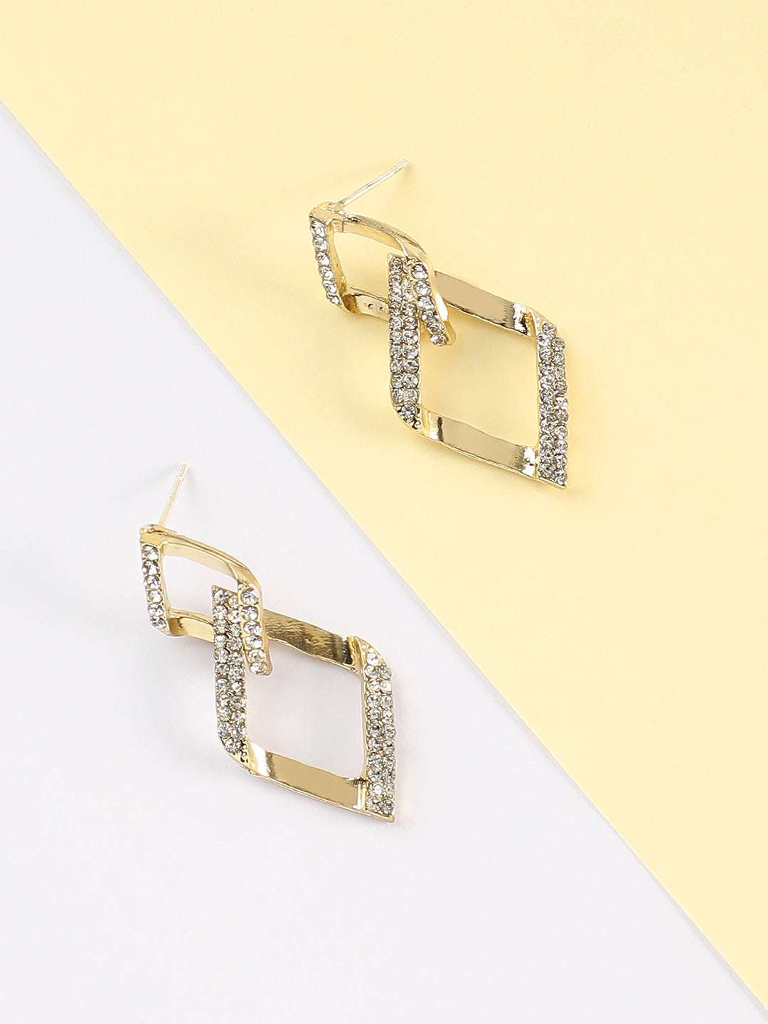 Gold Plated Designer Stone Party Drop Earring