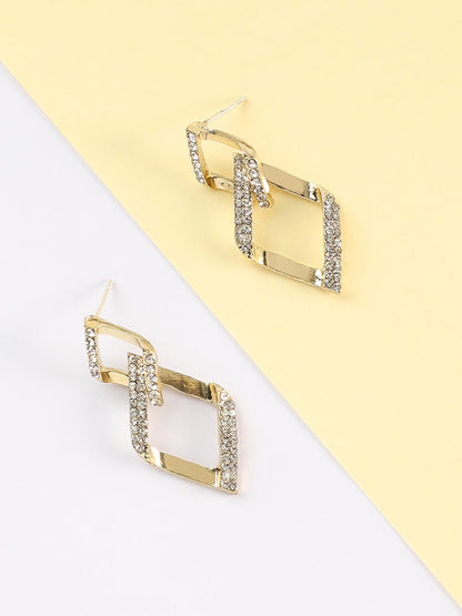 Gold Plated Designer Stone Party Drop Earring
