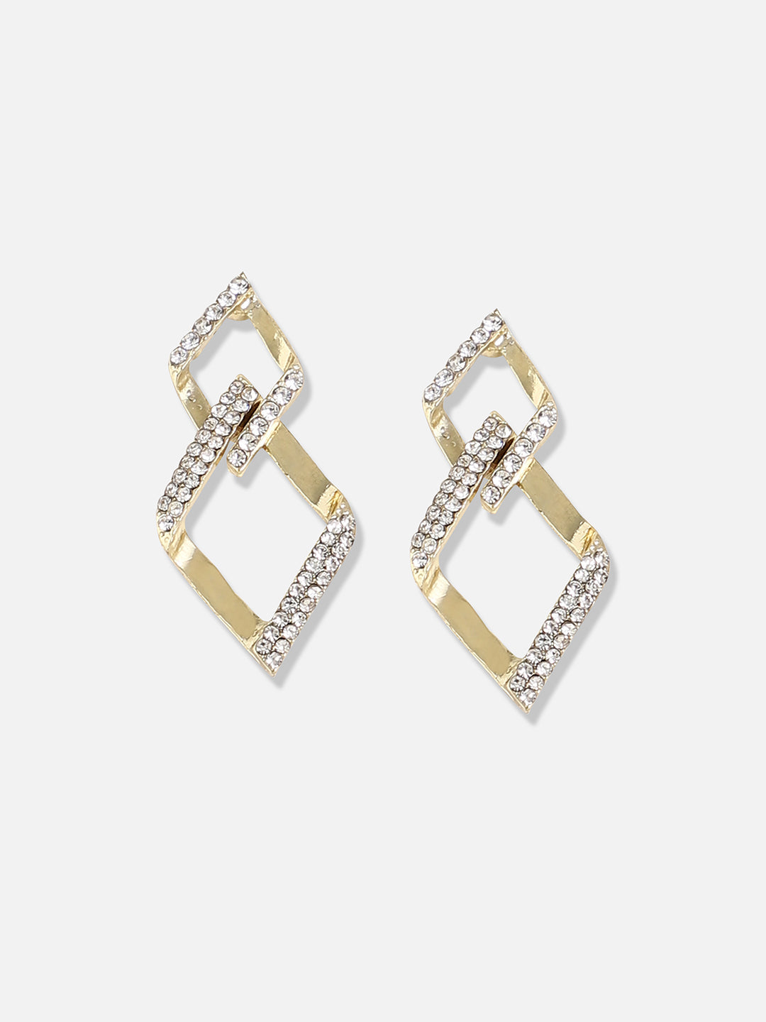 Gold Plated Designer Stone Party Drop Earring