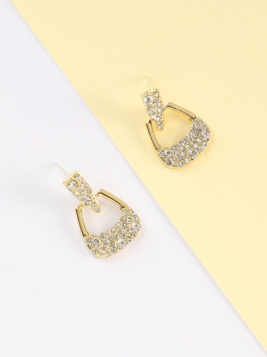 Gold Plated Designer Stone Casual Drop Earring