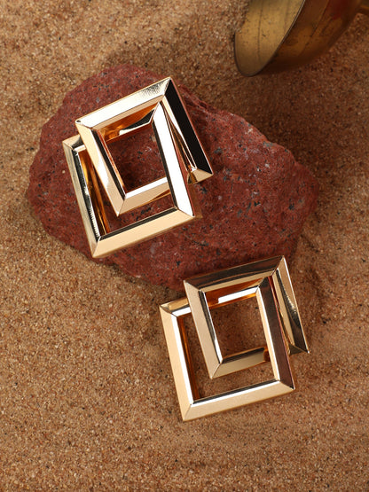 Gold Plated Designer Casual Drop Earring
