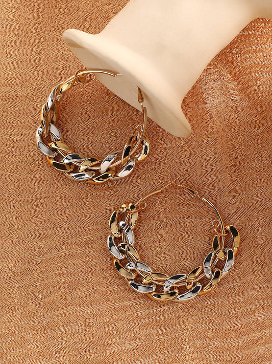 Gold Plated Designer Casual Hoop Earring