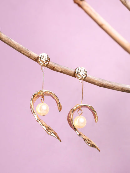 Gold Plated Designer Casual Drop Earring