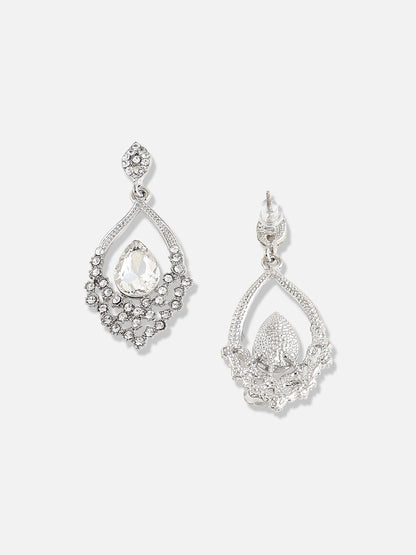 Silver Plated Designer Stone Party Drop Earring