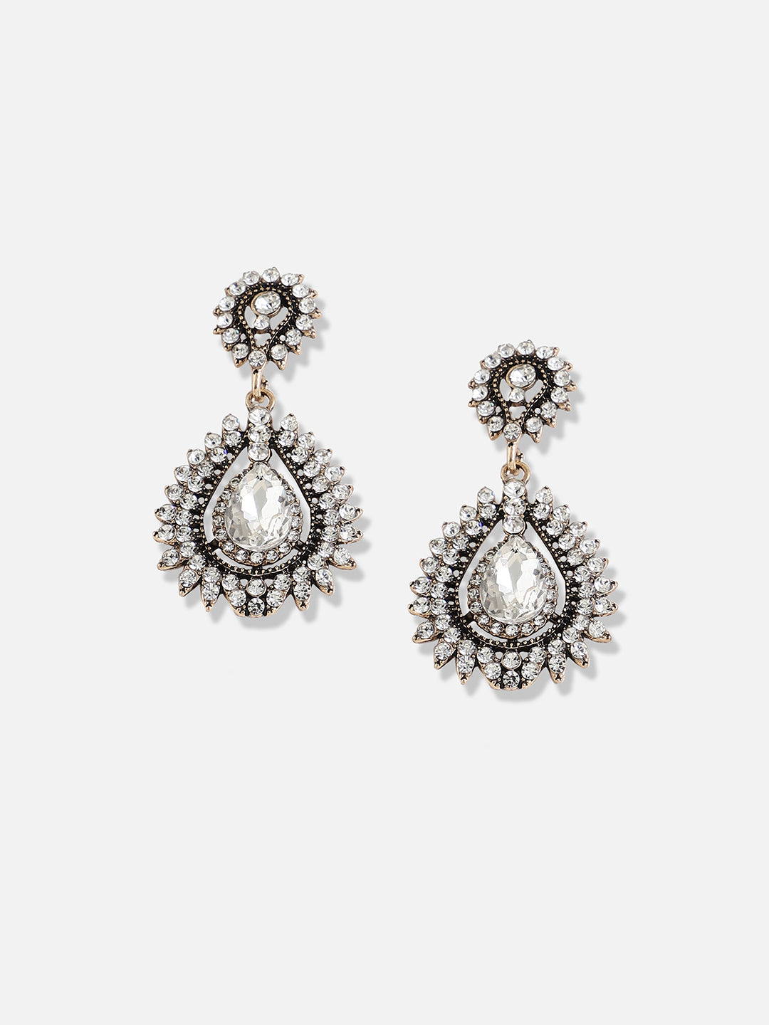 Gold Plated Designer Stone Party Drop Earring