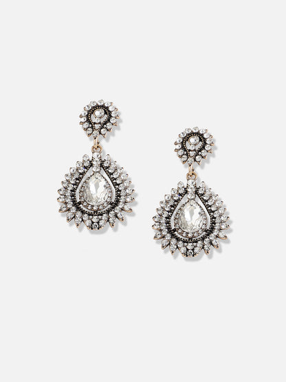 Gold Plated Designer Stone Party Drop Earring