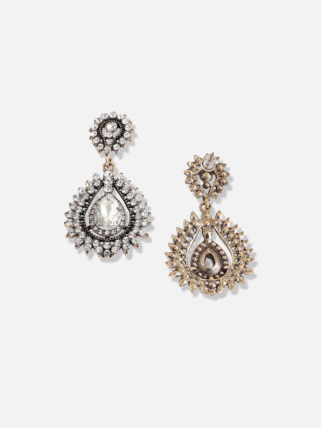 Gold Plated Designer Stone Party Drop Earring