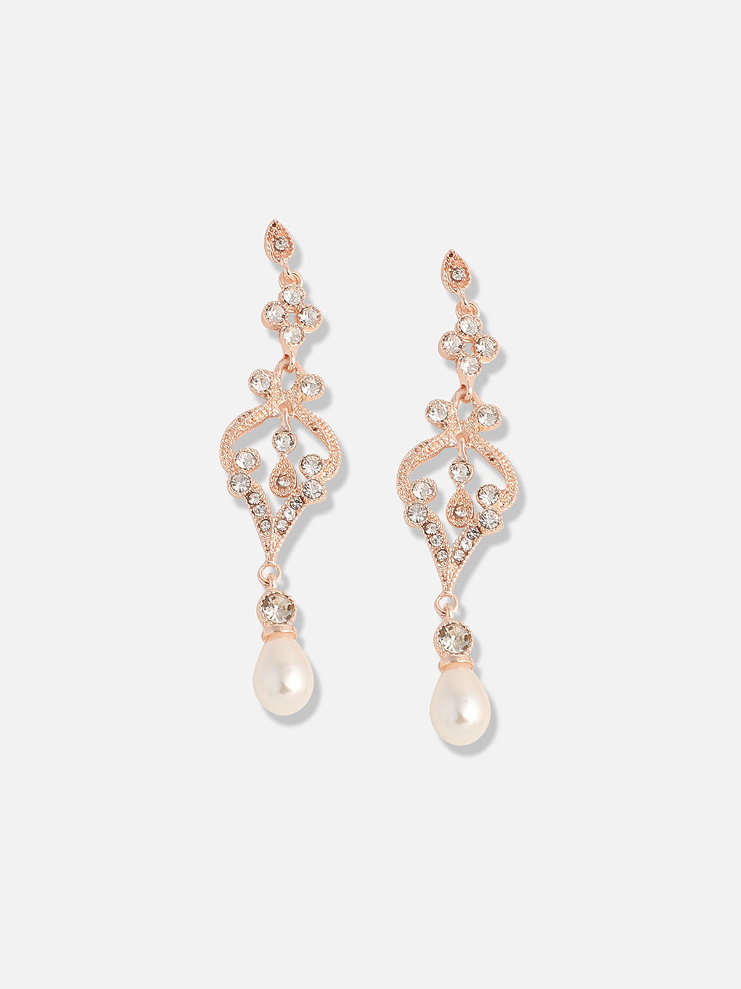 Gold Plated Designer Stone Party Drop Earring