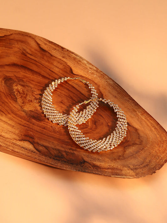 Silver Plated Designer Party Hoop Earring
