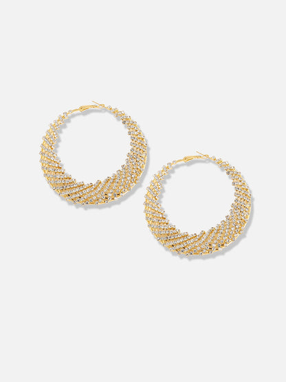 Silver Plated Designer Party Hoop Earring
