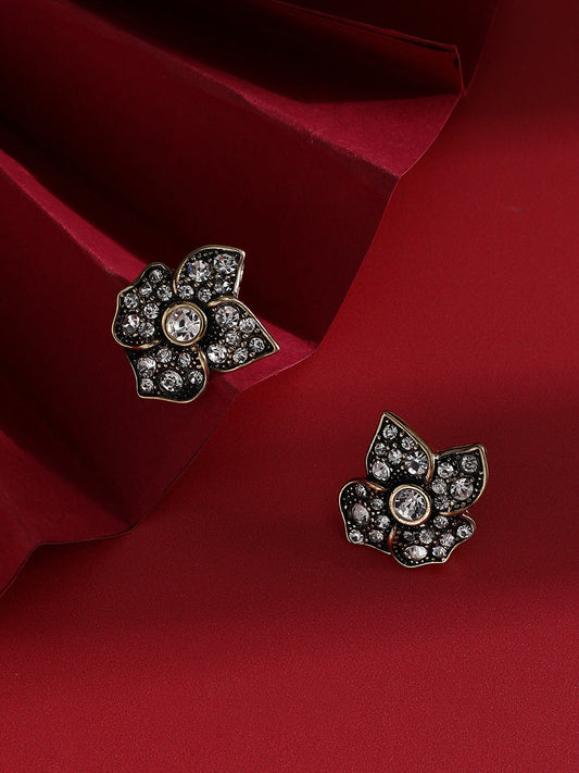 Embellished Flower Stud