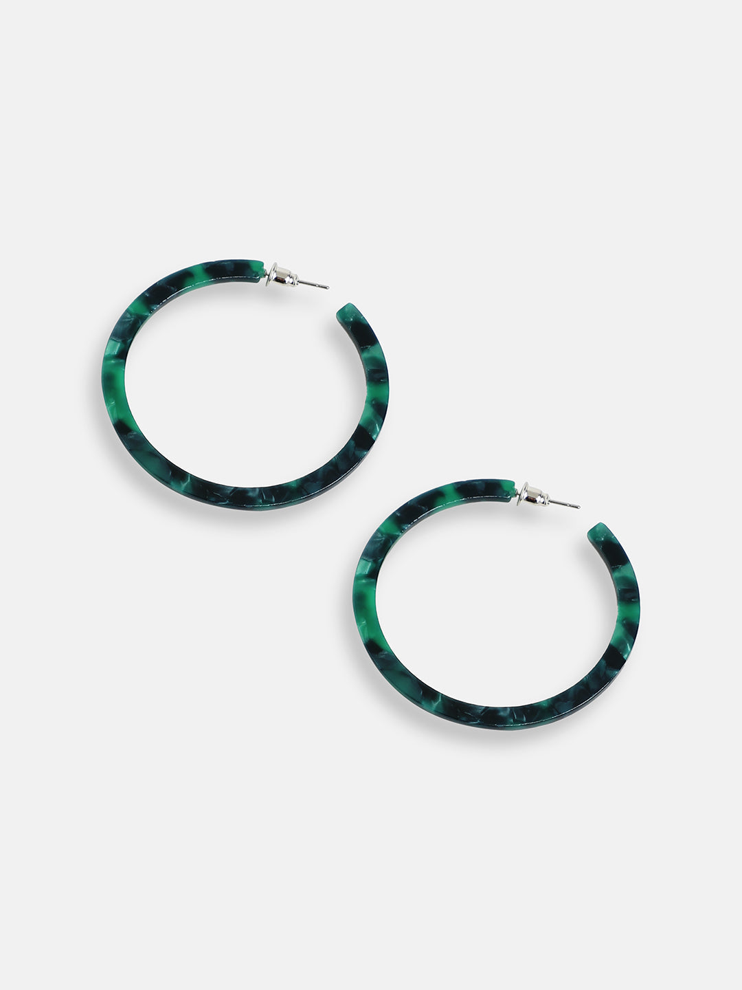 GOLD PLATED PARTY DESIGNER STONE HOOP EARRING FOR WOMEN