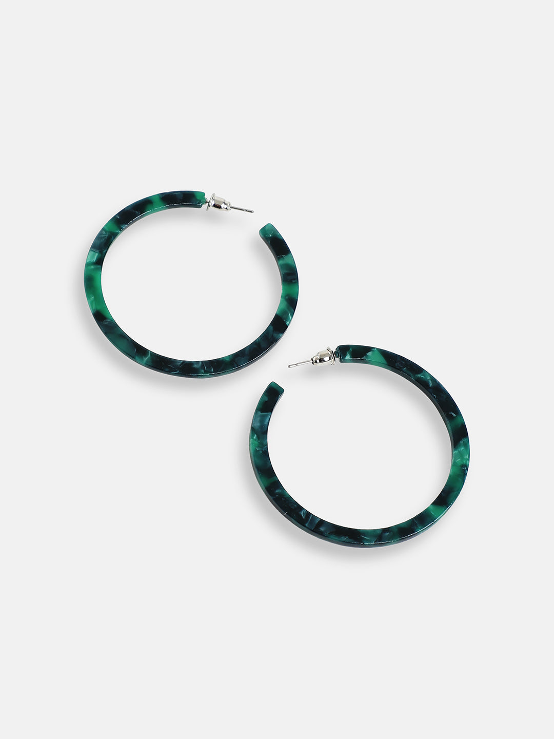 GOLD PLATED PARTY DESIGNER STONE HOOP EARRING FOR WOMEN