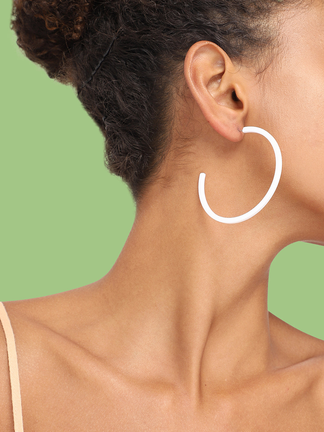 SILVER PLATED PARTY DESIGNER HOOP EARRING FOR WOMEN