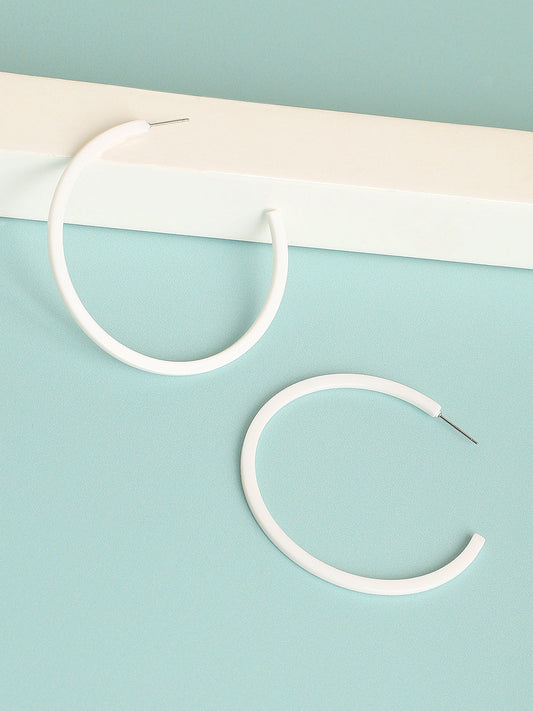 SILVER PLATED PARTY DESIGNER HOOP EARRING FOR WOMEN