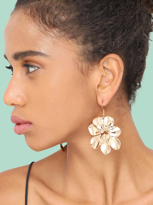 GOLD PLATED PARTY DESIGNER DROP EARRING FOR WOMEN