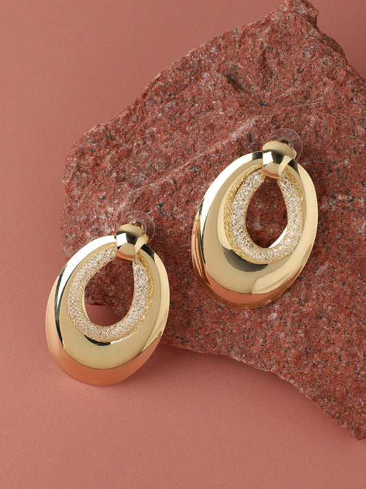 GOLD PLATED PARTY DESIGNER DROP EARRING FOR WOMEN
