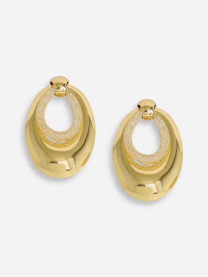 GOLD PLATED PARTY DESIGNER DROP EARRING FOR WOMEN