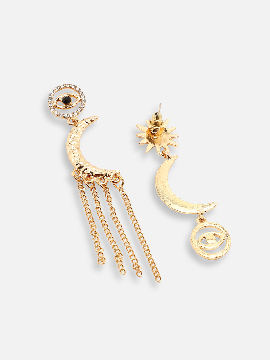 GOLD PLATED PARTY DESIGNER STONE DROP EARRING FOR WOMEN