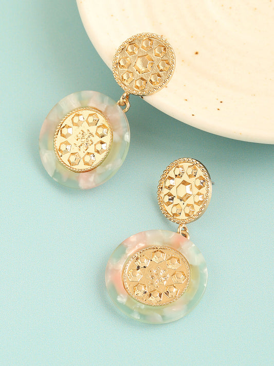 GOLD PLATED PARTY DESIGNER DROP EARRING FOR WOMEN