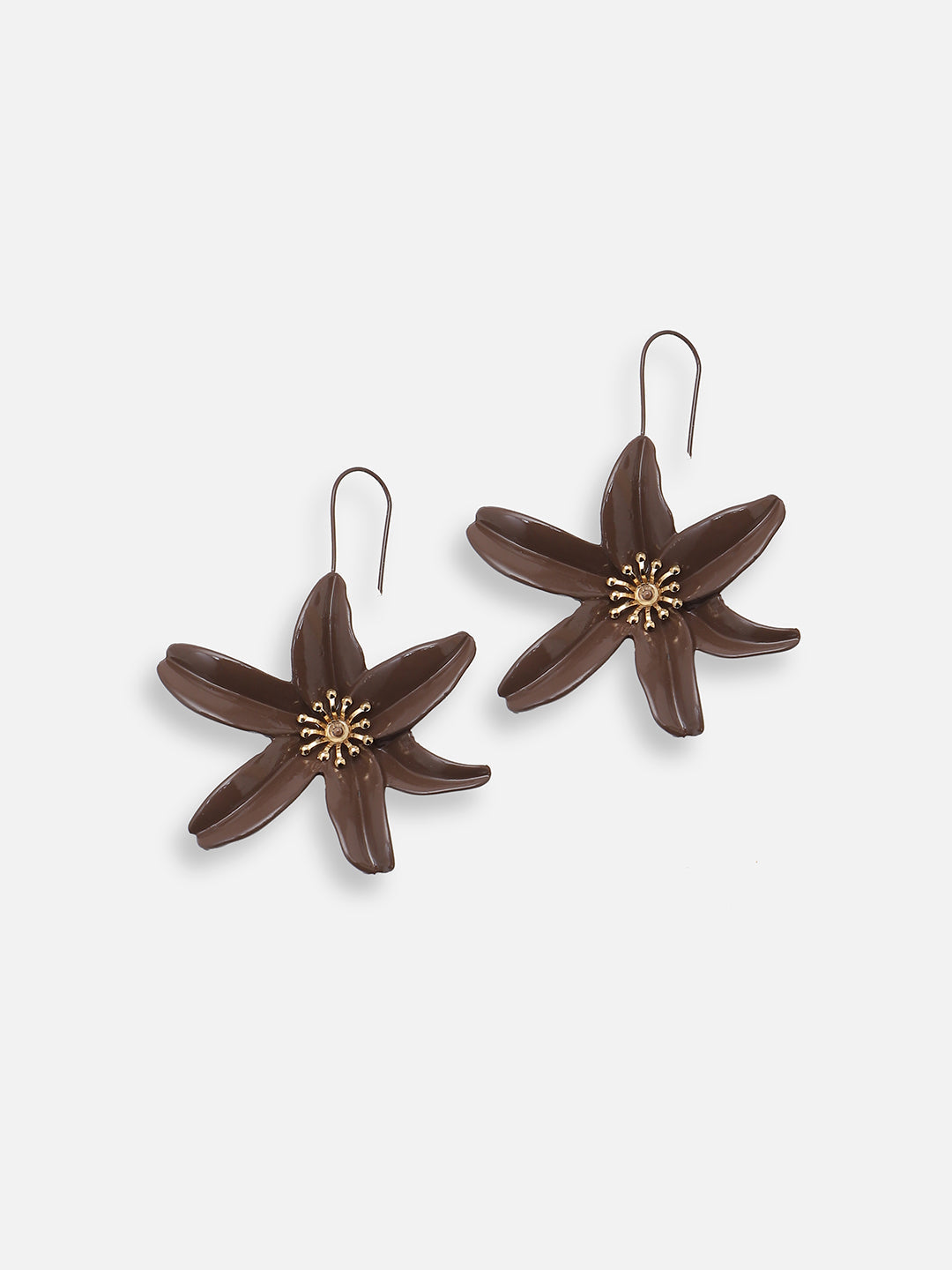 GOLD PLATED PARTY DESIGNER STONE DROP EARRING FOR WOMEN