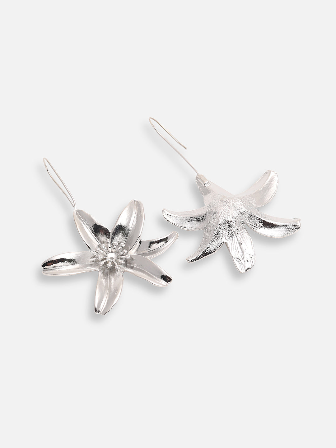 SILVER PLATED PARTY DESIGNER STONE DROP EARRING FOR WOMEN