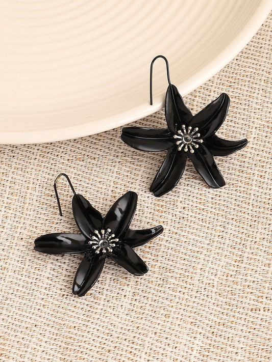 GOLD PLATED PARTY DESIGNER STONE DROP EARRING FOR WOMEN